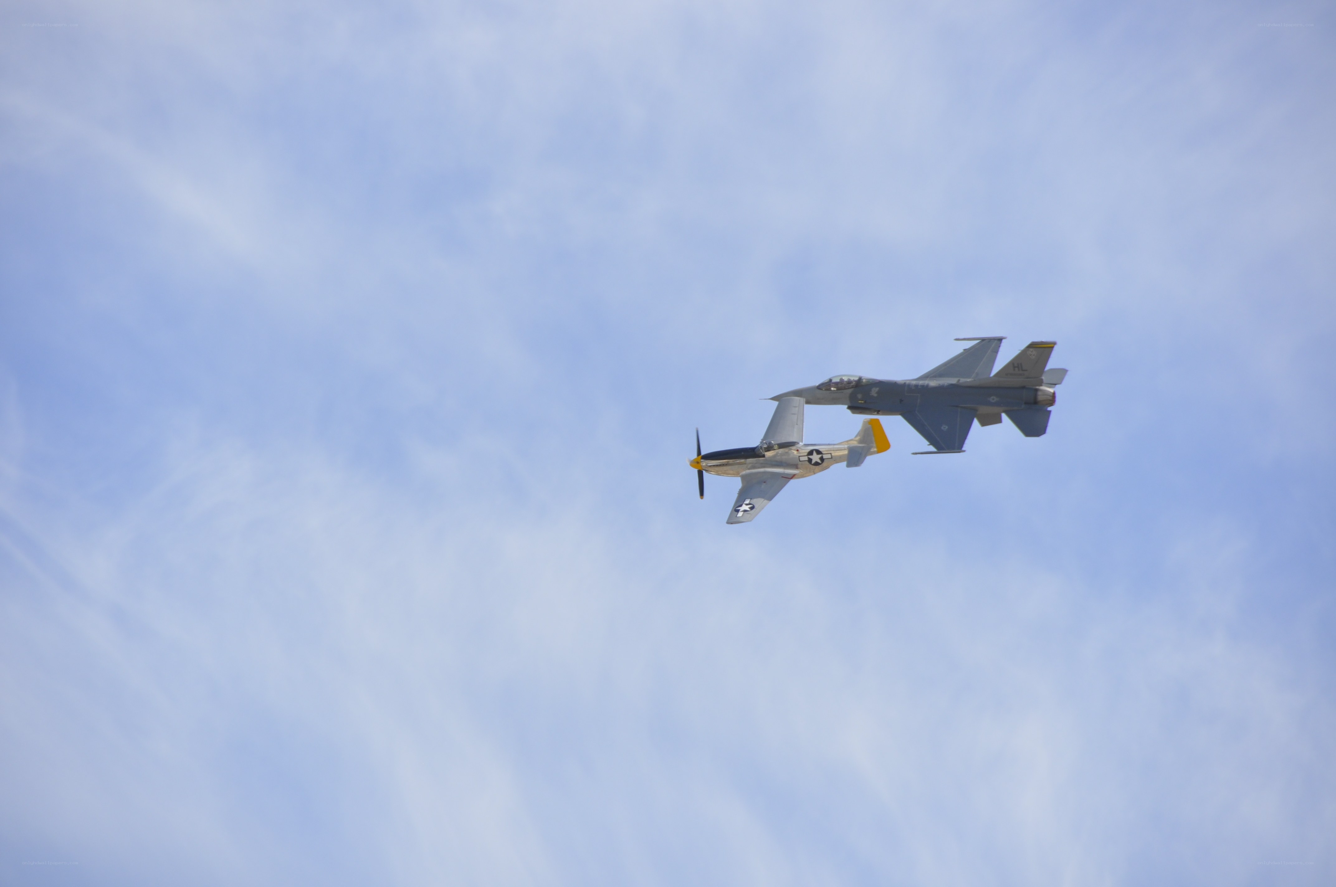 Two planes in formation