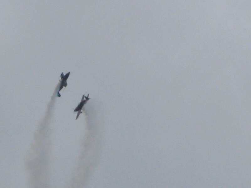 Two Planes in Sky — Gray