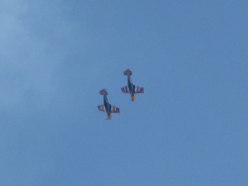Two planes in sky