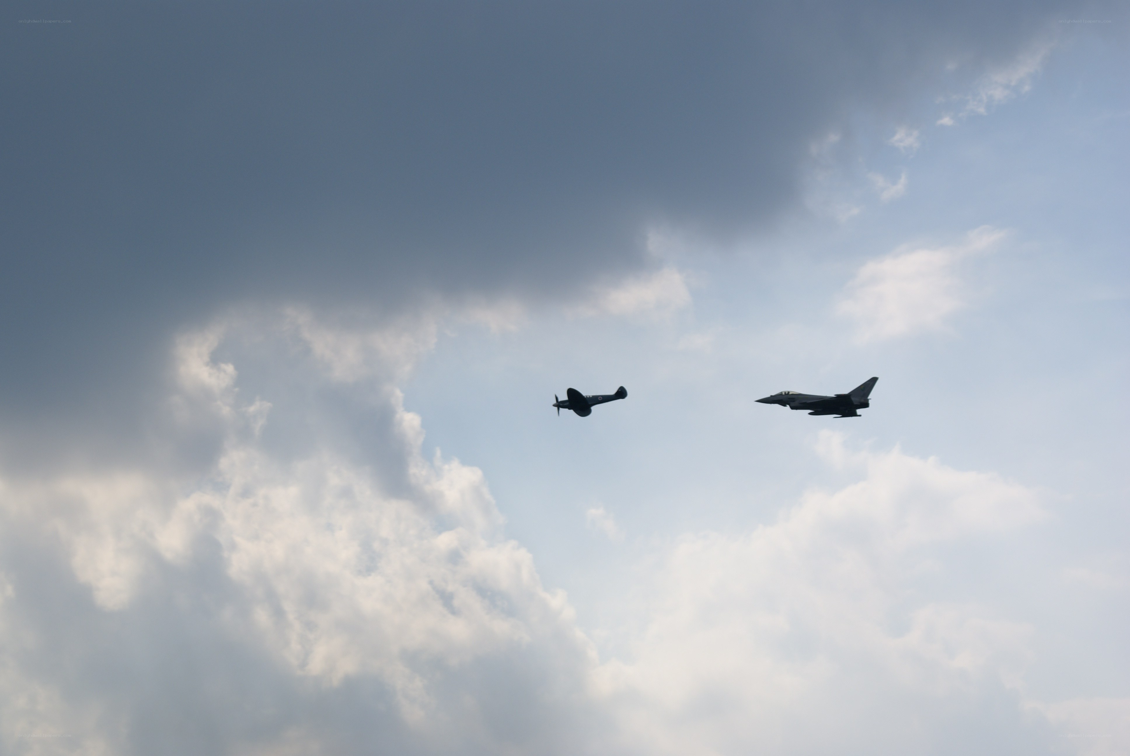 Two planes in the sky