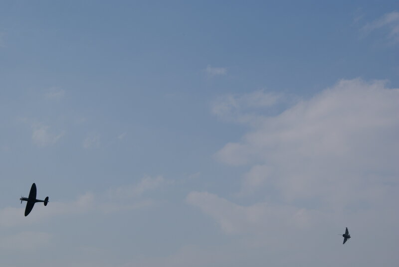 Two planes in the sky
