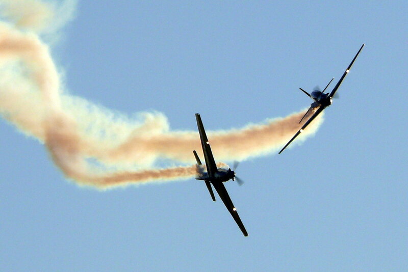 Two Planes Performing Aerobatics