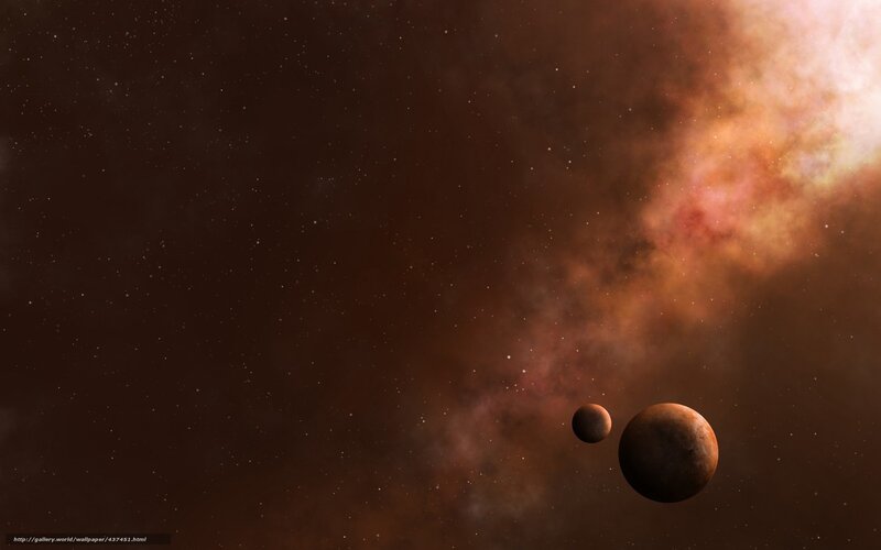Two Planets in Space — Brown