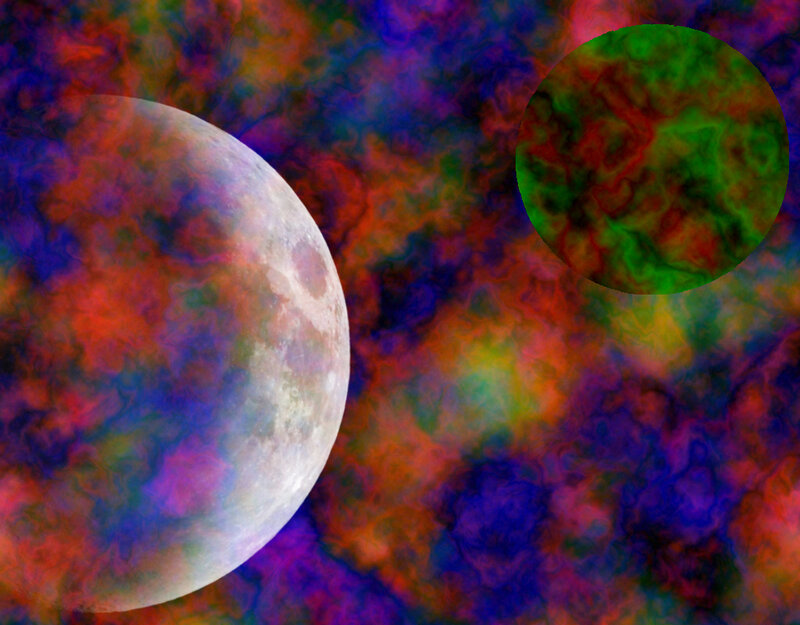 Two Planets in Space — Green