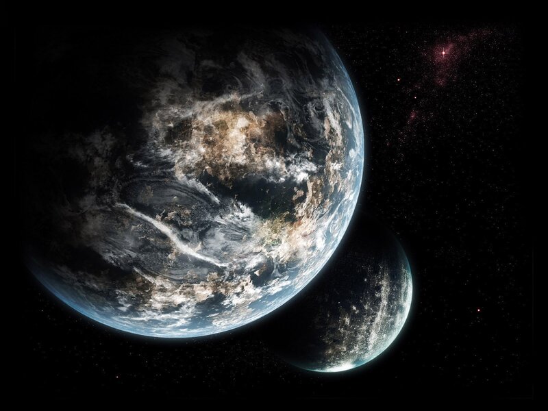 Two Planets in Space — Stars