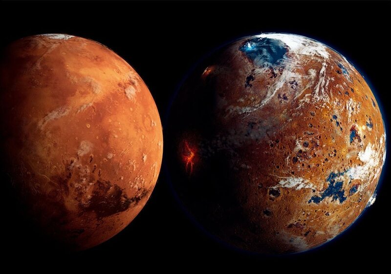 Two Planets Side by Side — Orange