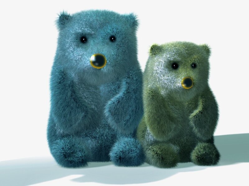 Two plush bear toys