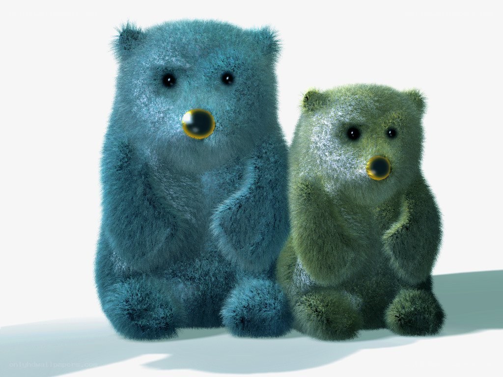 Two plush bear toys