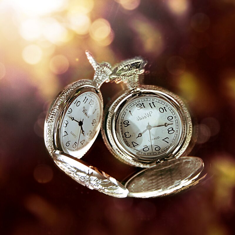 Two Pocket Watches — Silver