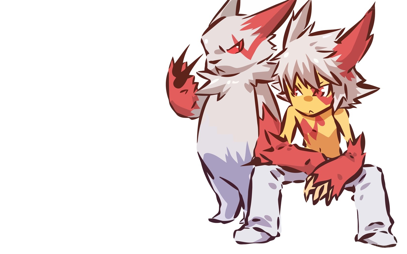 two pokémon characters together