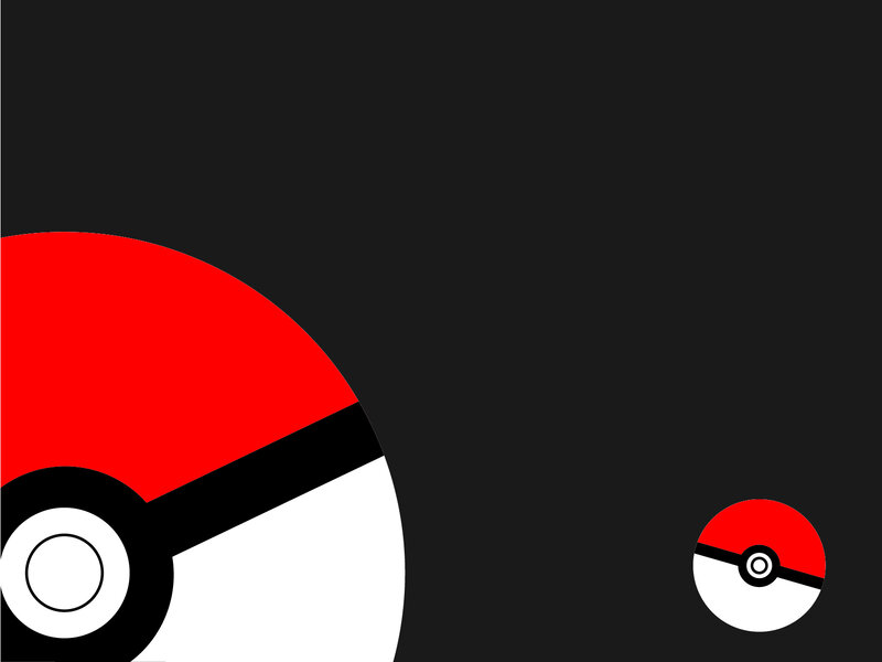 Two Pokeballs on Black