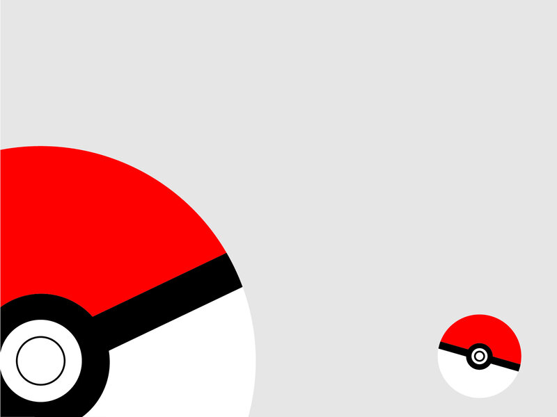 Two Pokeballs on Gray