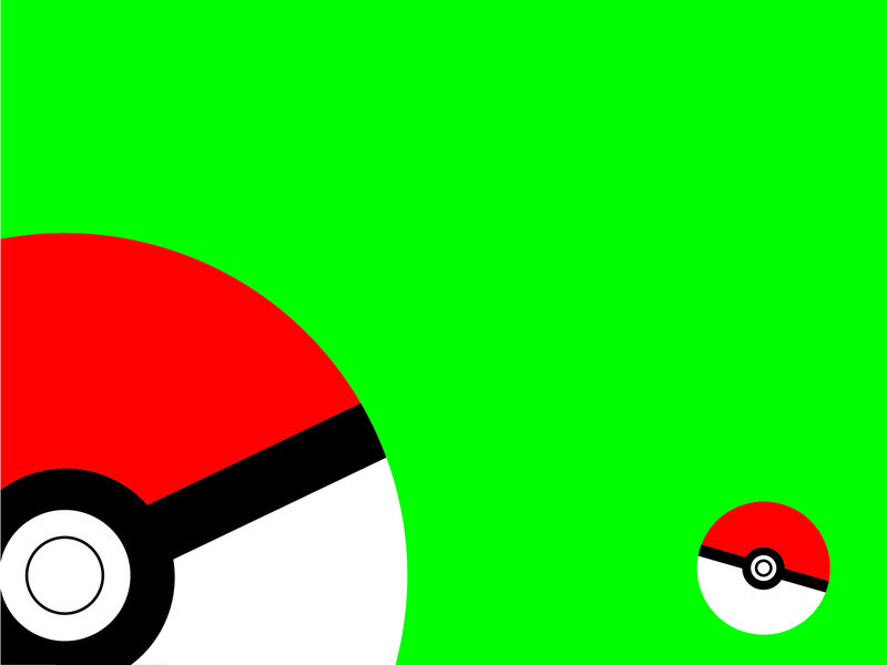 Two Pokeballs on Green