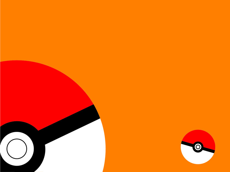 Two Pokeballs on Orange