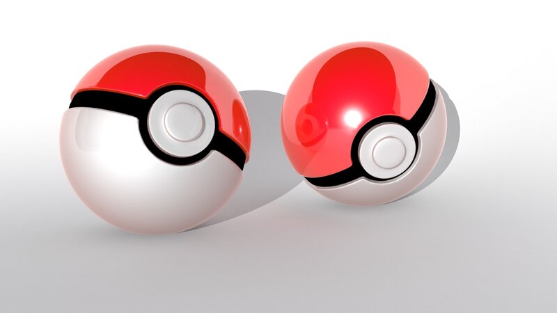 Two Pokeballs — Red, Neutral