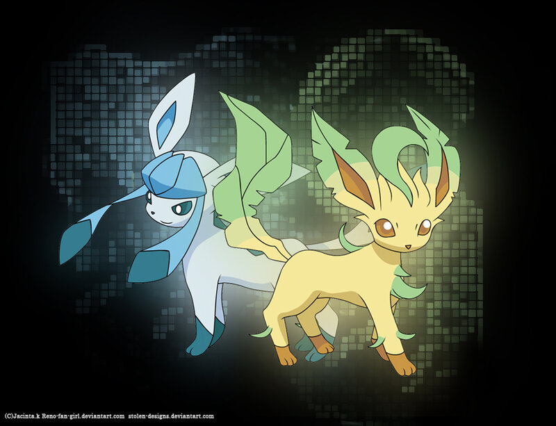 Two Pokemon Characters — Green, Dramatic