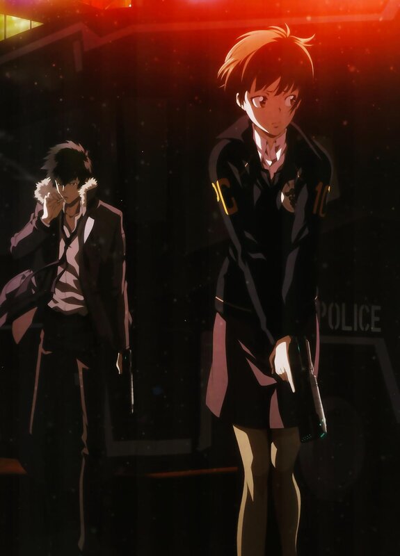 Two police officers in a dark alley