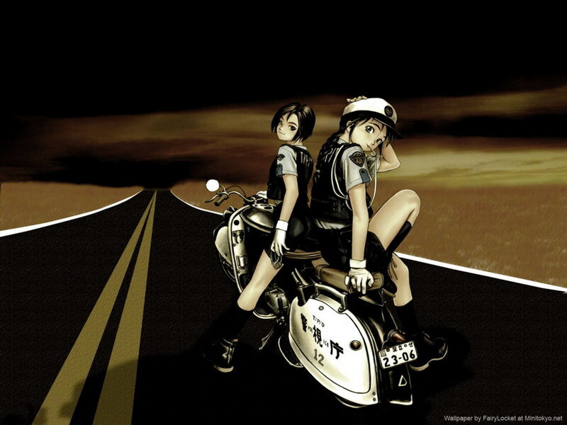 Two police officers on a motorcycle