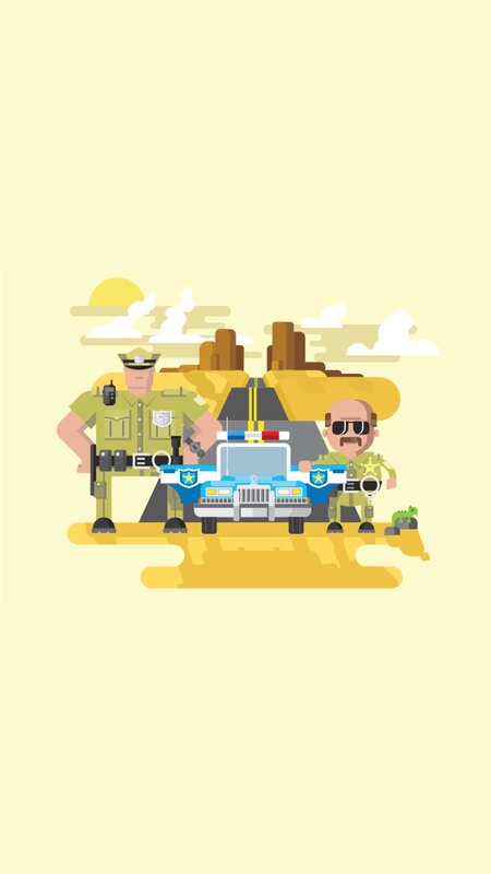 Two Police Officers — Yellow