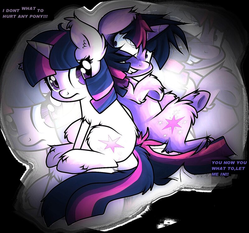 Two Ponies Embracing