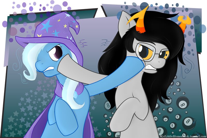 Two Ponies Fighting