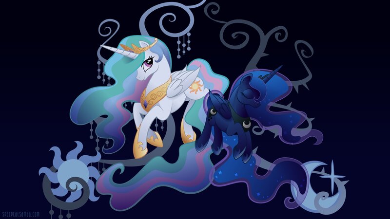 Two Ponies in a Design