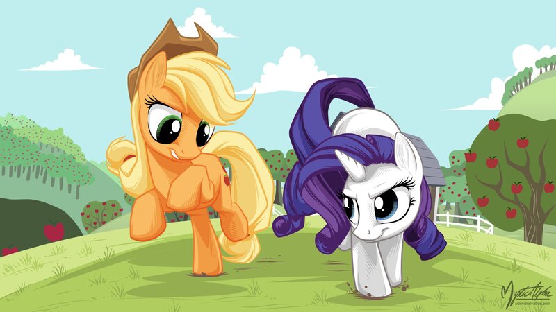Two Ponies in a Field