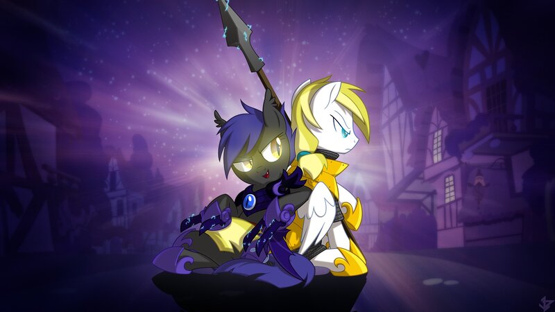 Two Ponies in Armor