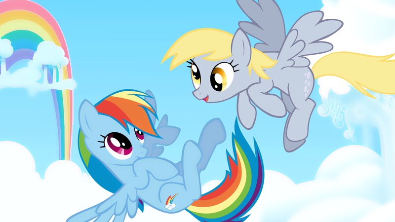 Two Ponies in Sky