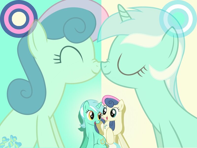 Two Ponies Kissing