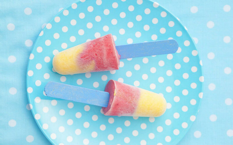 Two Popsicles on Plate
