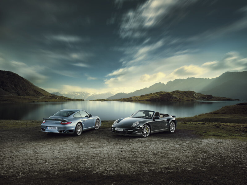 Two Porsche Cars — Gray