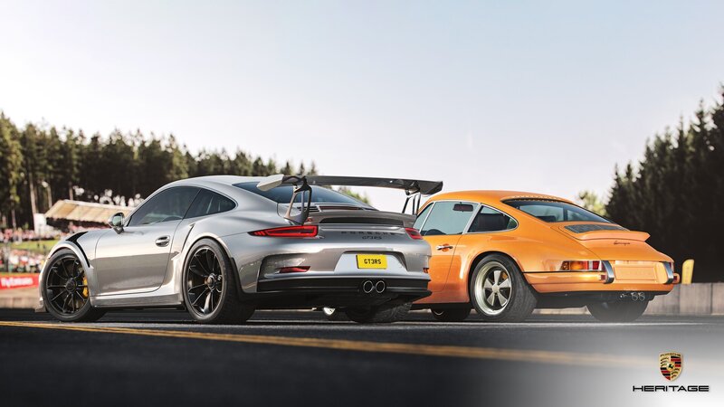 Two Porsche Cars — Silver