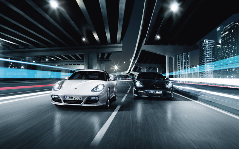 Two Porsche Cars