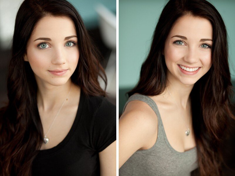 two portraits of a woman