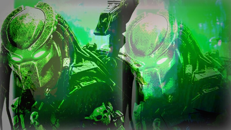 Two Predators in Green