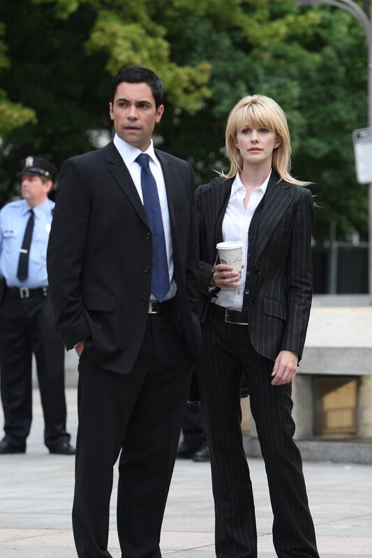 Two professionals walking outside