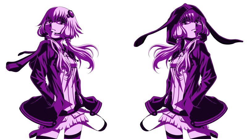 two purple anime girls