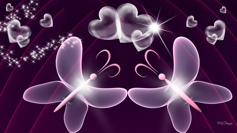 Two Purple Butterflies — Romantic