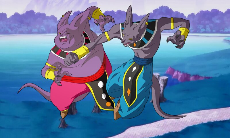 Two Purple Creatures Fighting