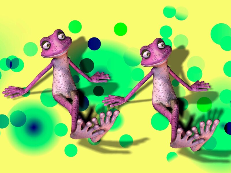 Two Purple Frogs