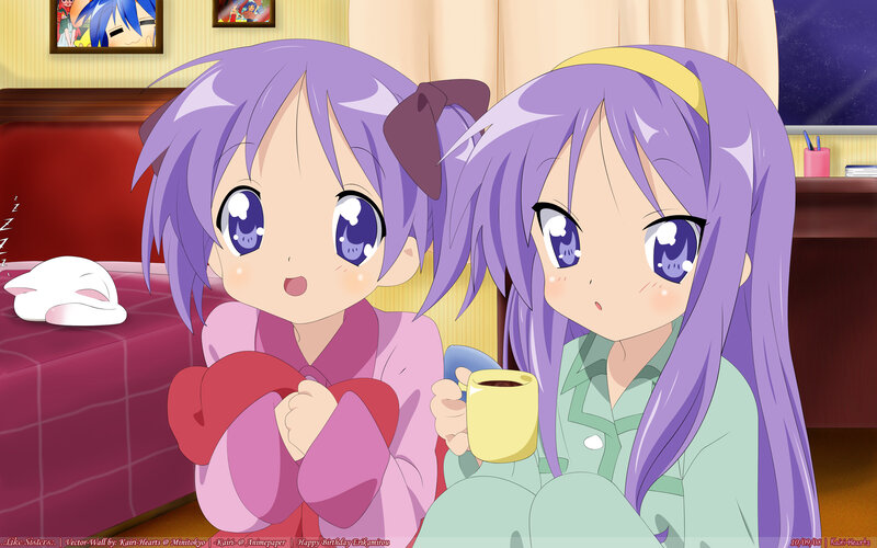 Two Purple-haired Girls — Purple, Calm