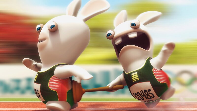 Two Rabbits Running