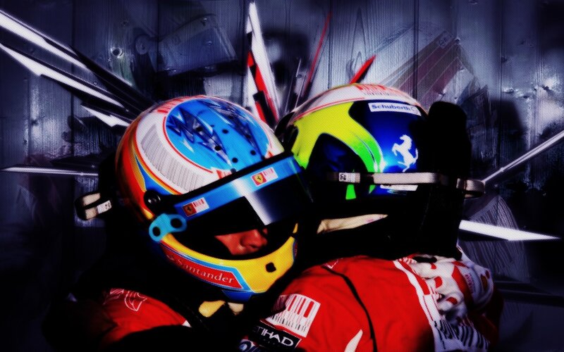 Two Race Car Drivers — Red, Dramatic