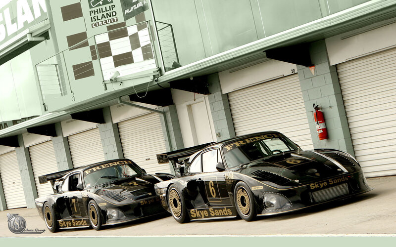 Two race cars at Phillip Island
