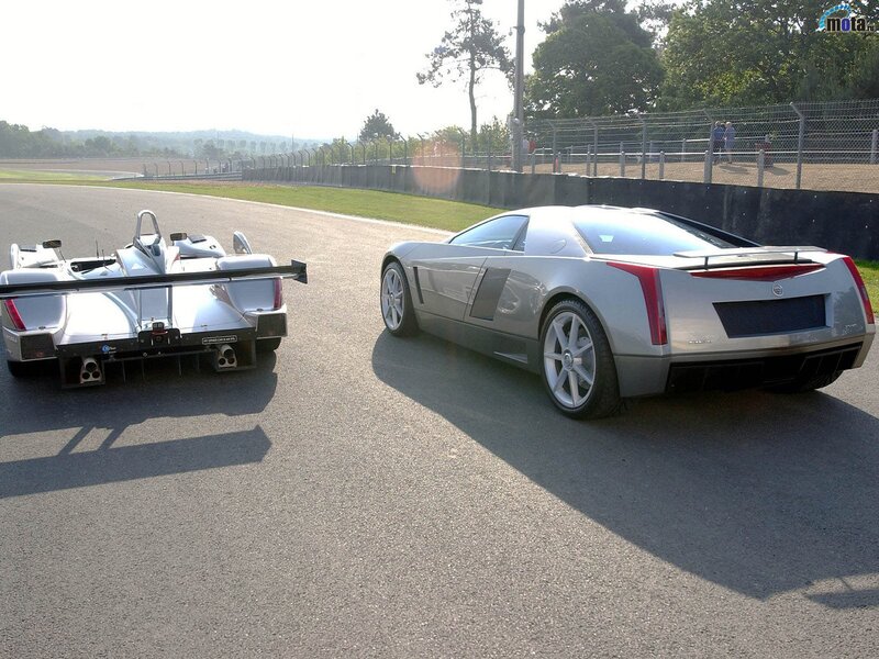 Two race cars on a track
