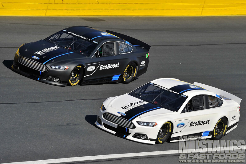 Two Race Cars on Track — Black