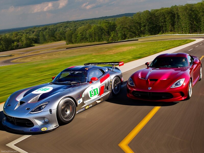 Two Race Cars on Track — Red, Dynamic