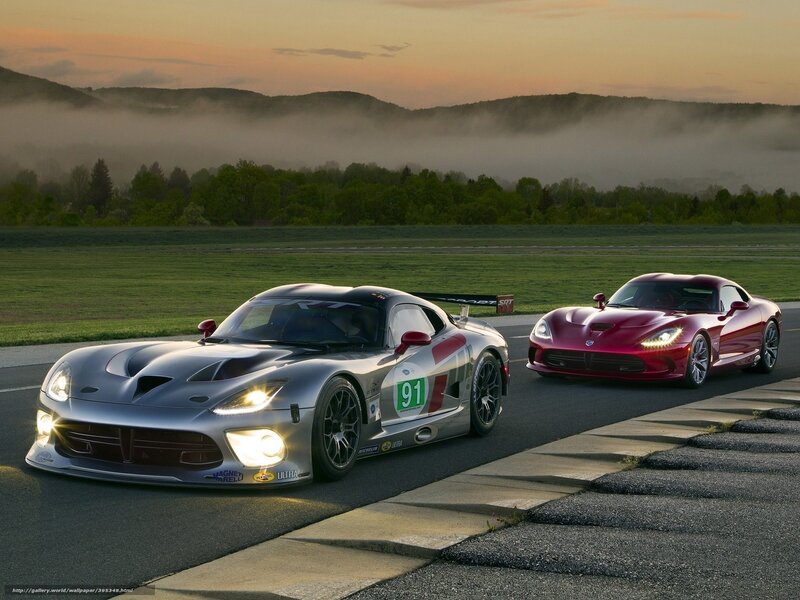 Two Race Cars on Track — Silver, Dramatic, Sunset, Photograph