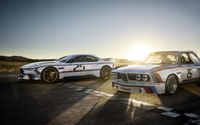 Two Race Cars on Track — White, Dramatic